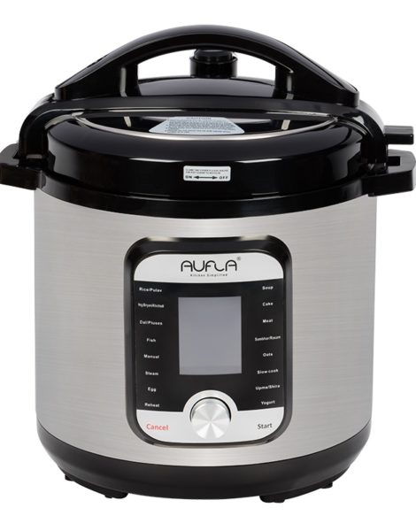 Aufla-Smart-Electric-Cooker-6L-Stainless-Steel-Inner-Pot-with-Triply-Base-2021-1-Front-View